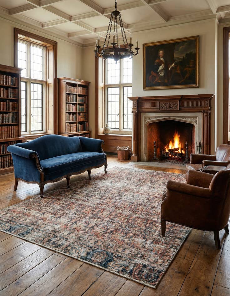 Detail image of 7' 5 x 12' 2 Vintage Royal Wool Rug