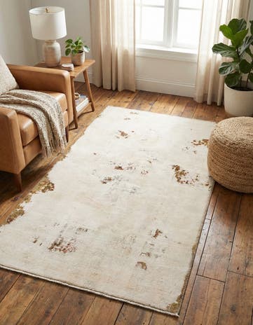 3' 5 x 5' 10 Hand Knotted Ultra Vintage Persian Wool Rug