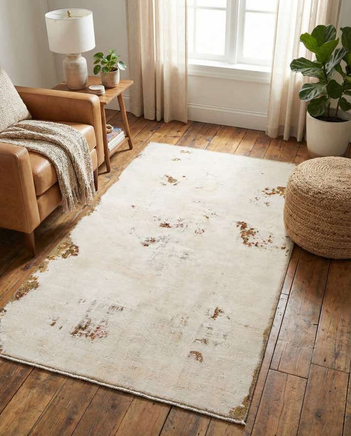 3' 5 x 5' 10 Hand Knotted Ultra Vintage Persian Wool Rug