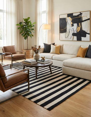 5' 7 x 7' 7 Hand Woven Kilim Modern Wool Rug