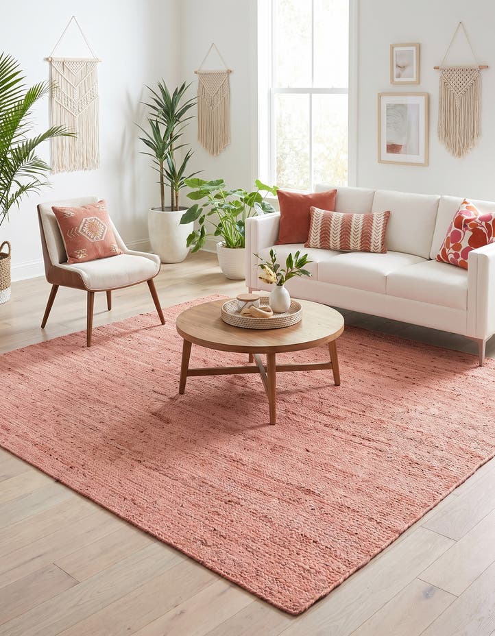 8' x 8' Handmade Braided Jute Square Rug
