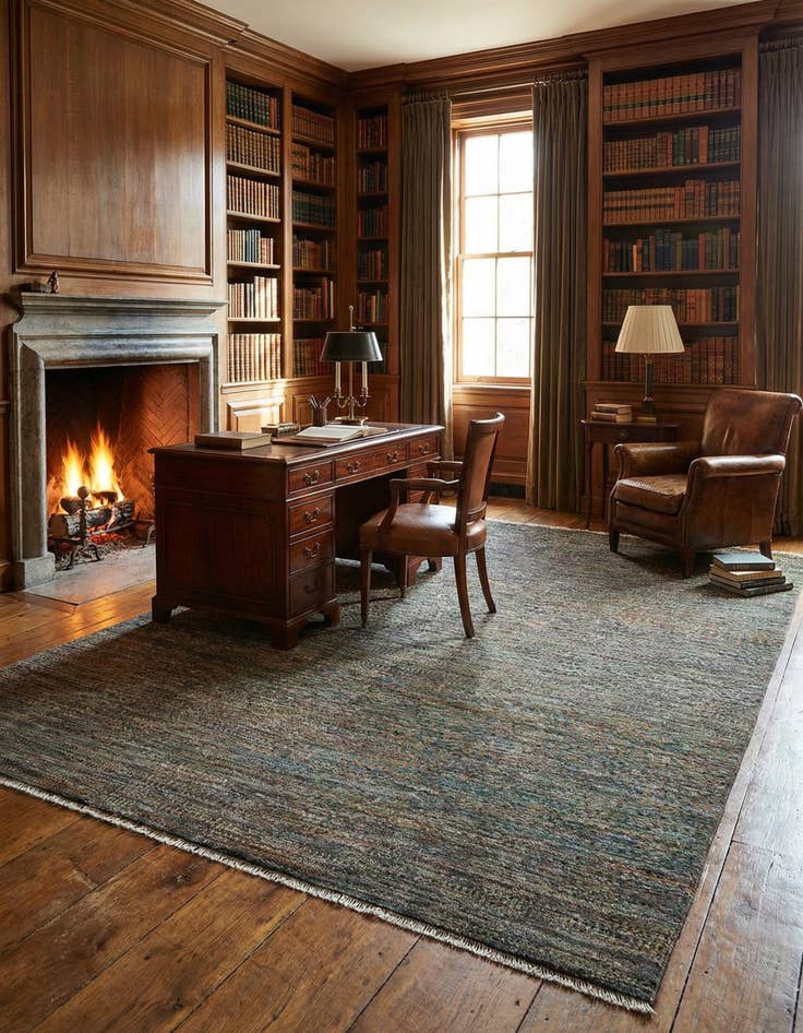 Detail image of 8' 11 x 12' 2 Agra Wool Rug