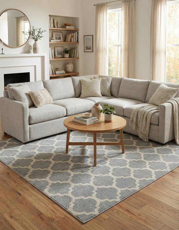 Detail image of  10' x 10' Lattice Square Rug