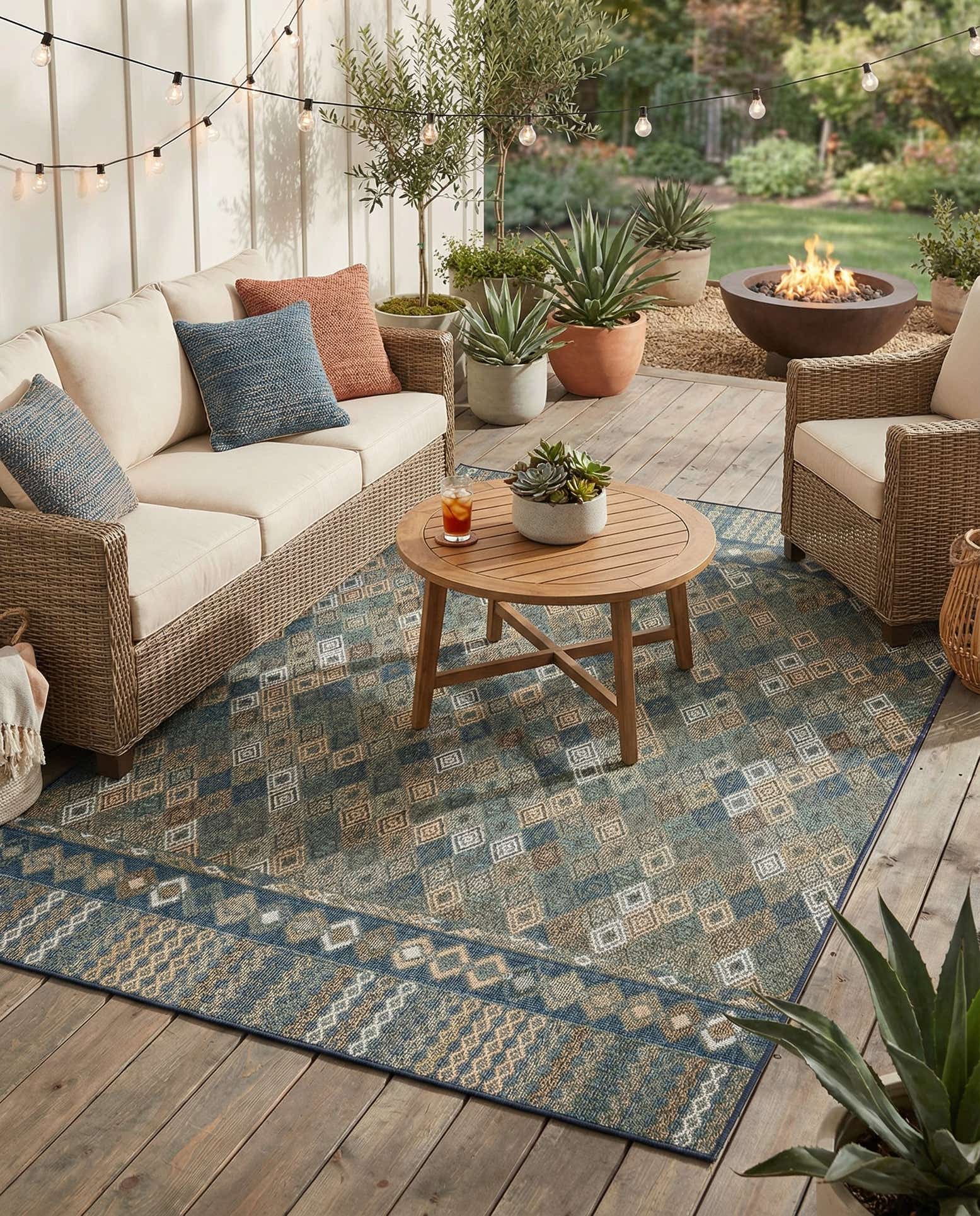 7' 10 x 10' Easy-Clean Baja Indoor / Outdoor Rug
