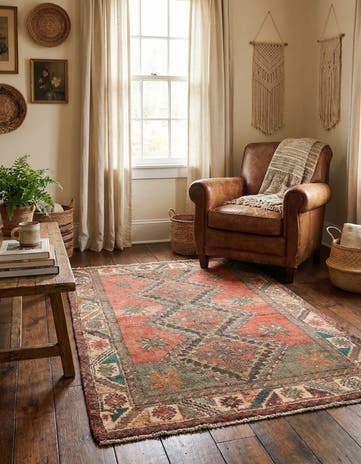 3' 1 x 4' 6 Hand Knotted Ultra Vintage Persian Wool Rug