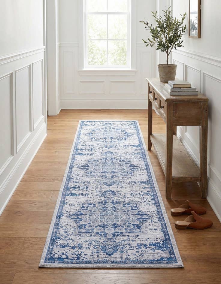 Detail image of  2' x 8'  Washable Francesca Runner Rug