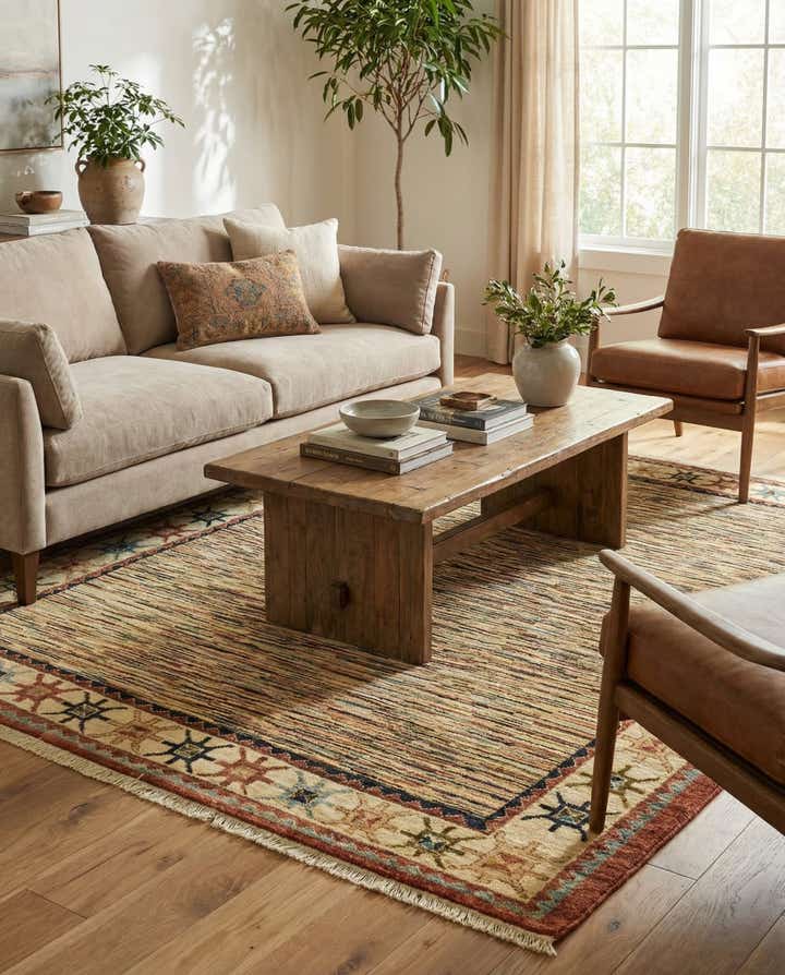 5' 1 x 6' 5 Hand Knotted Darya Oriental Rug