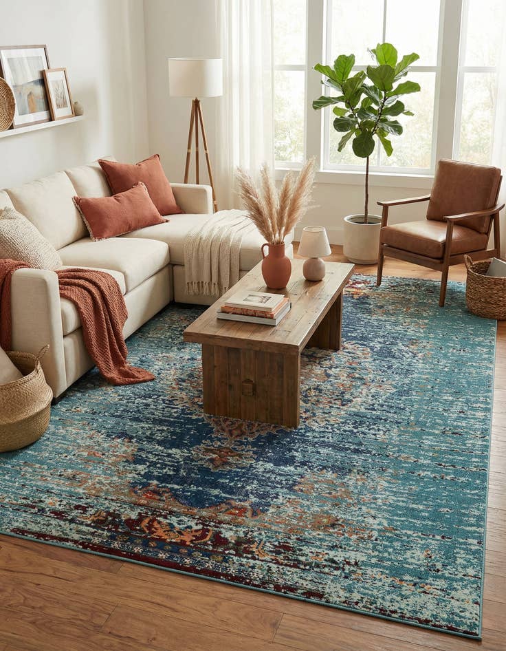 Detail image of 9' 10 x 13'  Washable Arte Rug