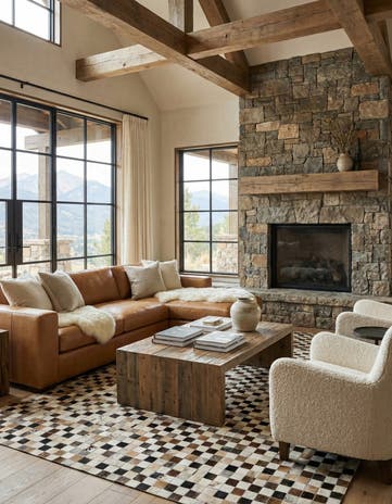 5' 1 x 8' 1 Cowhide - Patchwork Rug