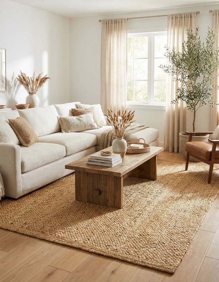 5' 1 x 8' Handmade Heirloom Braided Jute Rug