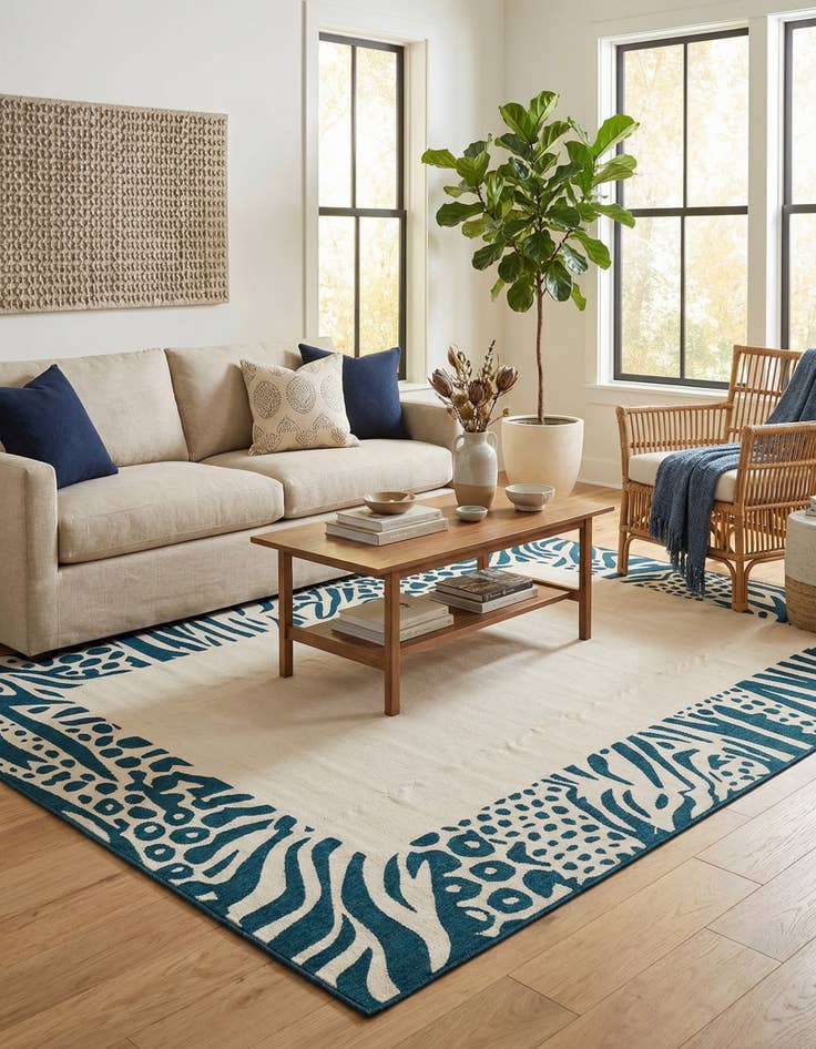 Detail image of 9' x 12'  Washable Safari Indoor / Outdoor Rug