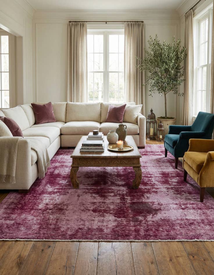 Detail image of 8' 7 x 12' 9  Hand Knotted Ultra Vintage Persian Wool Rug