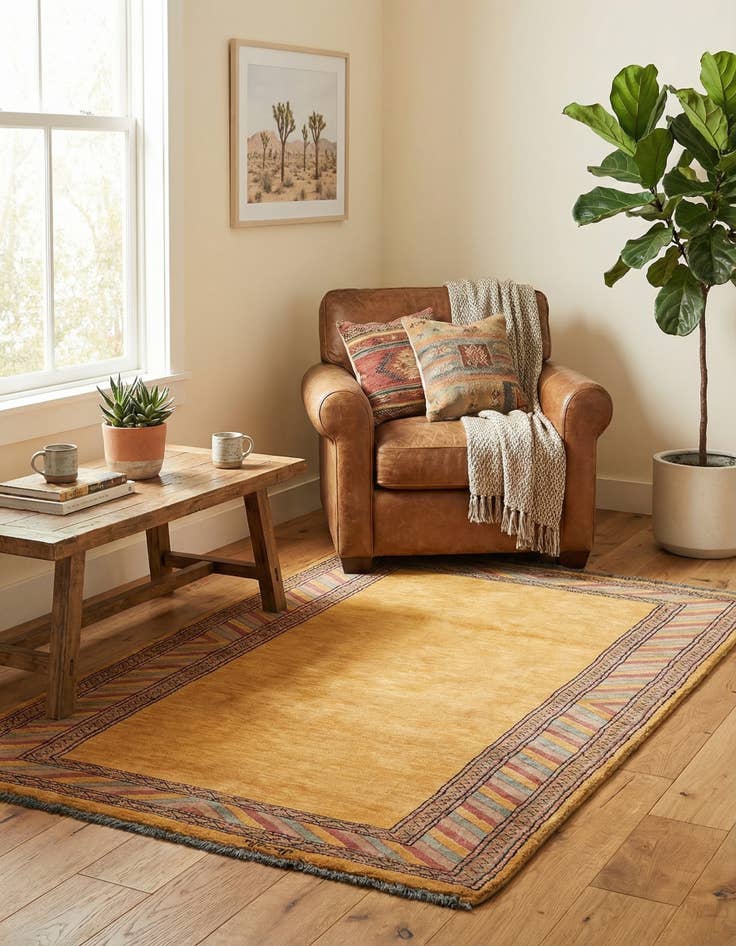 Detail image of  3' 1 x 5' 2  Hand Knotted Kashkuli Gabbeh Oriental Wool Rug