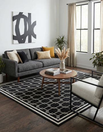 Jill Zarin Black Metropolitan Uptown Rug