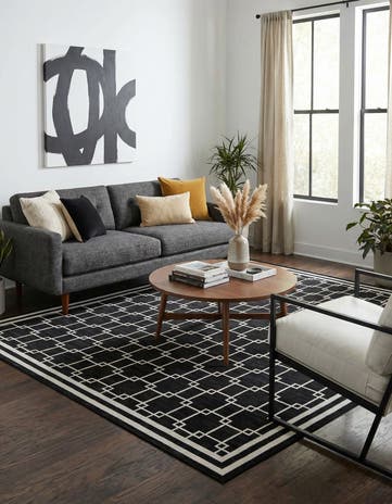 Jill Zarin Black Metropolitan Uptown Rug