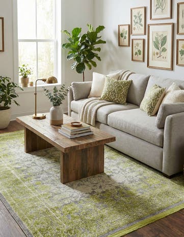 Light Green Modern Classical Rug