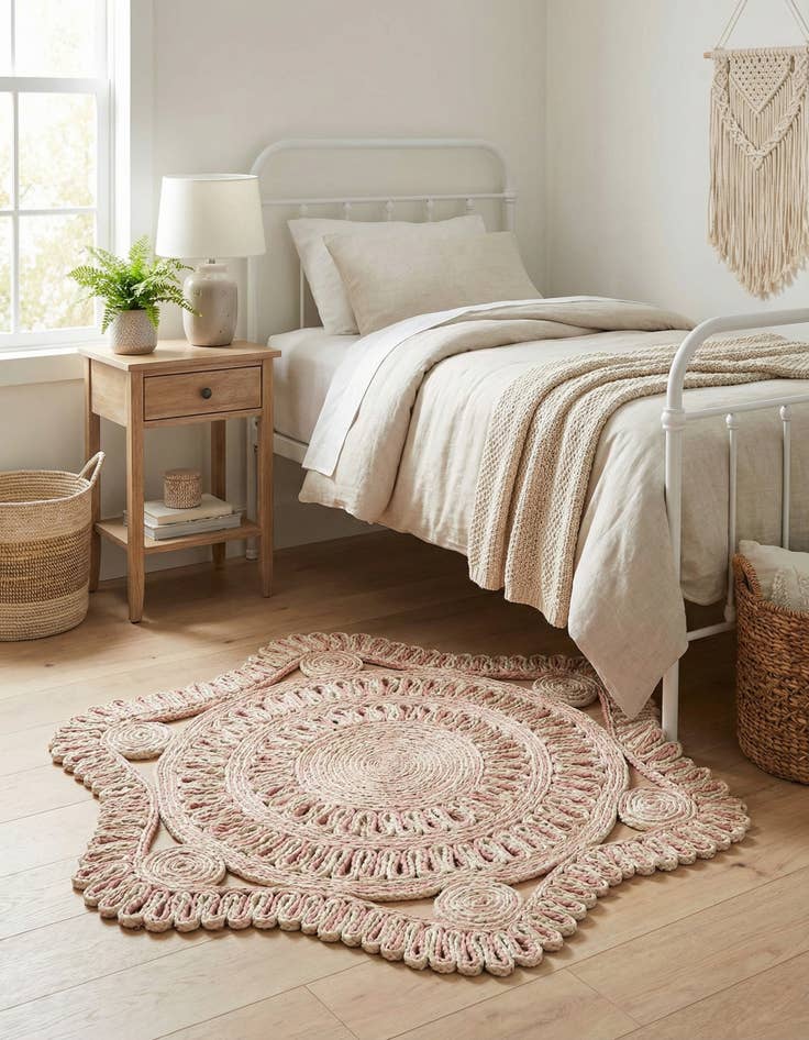 Detail image of  3' 1 x 3' 1  Hand Braided Jute Round Rug