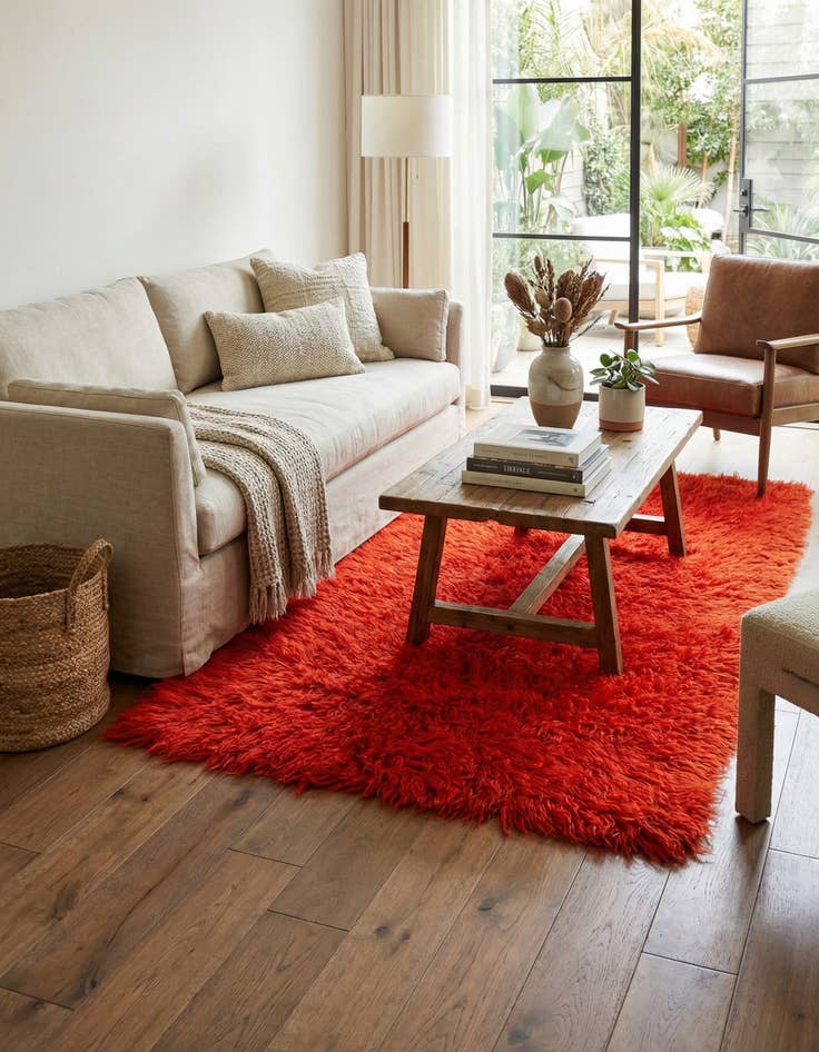 Detail image of 3' 3 x 7'  Hand Knotted Moroccan Wool Runner Rug