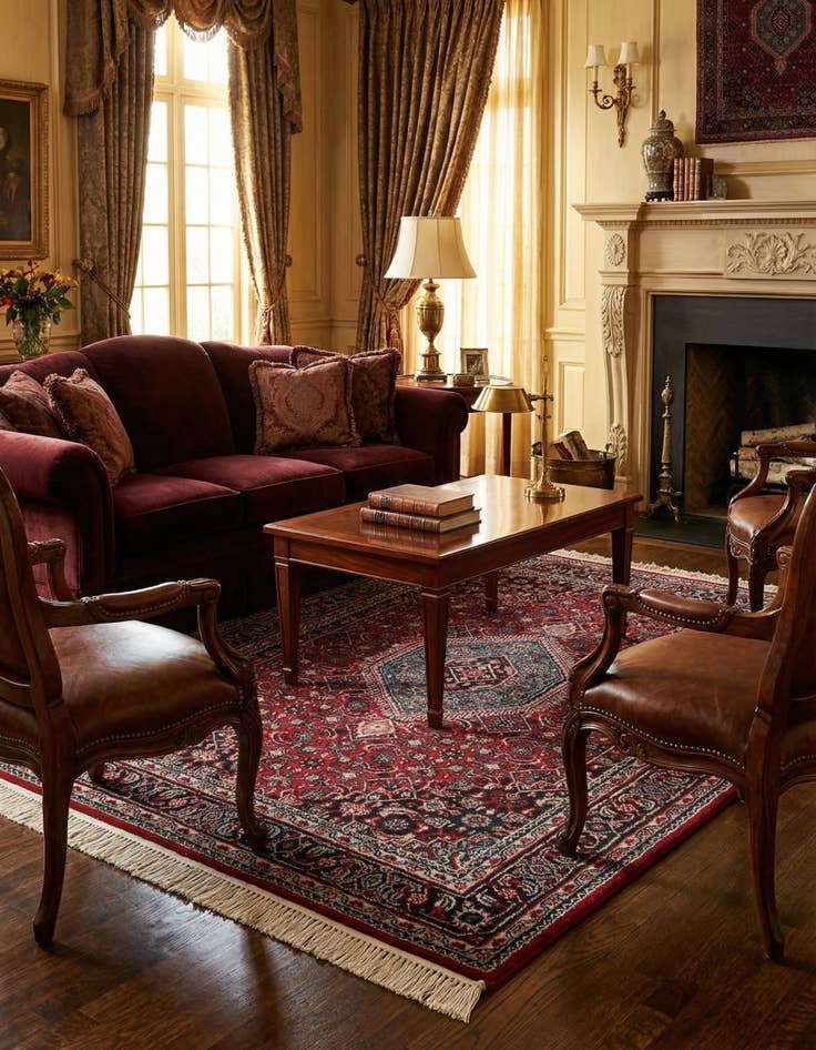 Detail image of  4' x 5' 11  Hand Knotted Bidjar Wool Rug