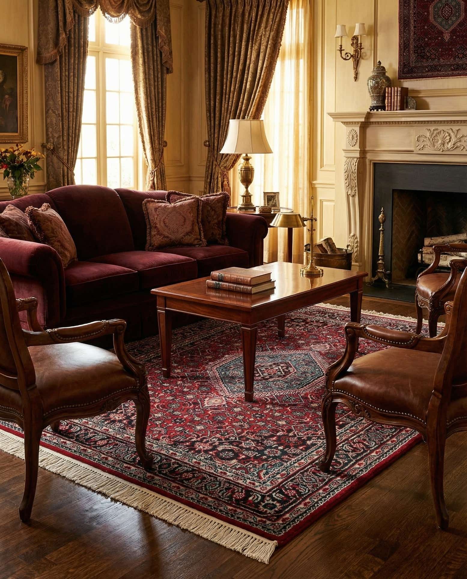 4' x 5' 11 Hand Knotted Bidjar Wool Rug