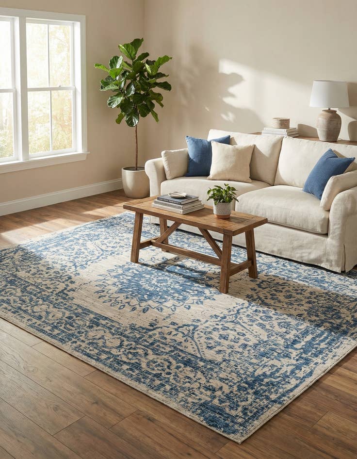 Detail image of 6' x 9' Easy-Clean Traditional Indoor / Outdoor Rug