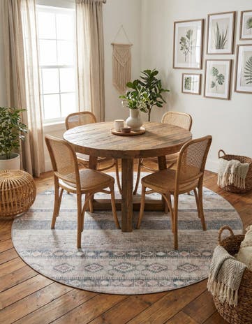 7' 6 x 7' 6 Washable Timeless Round Rug