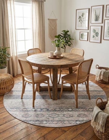 7' 6 x 7' 6 Washable Timeless Round Rug