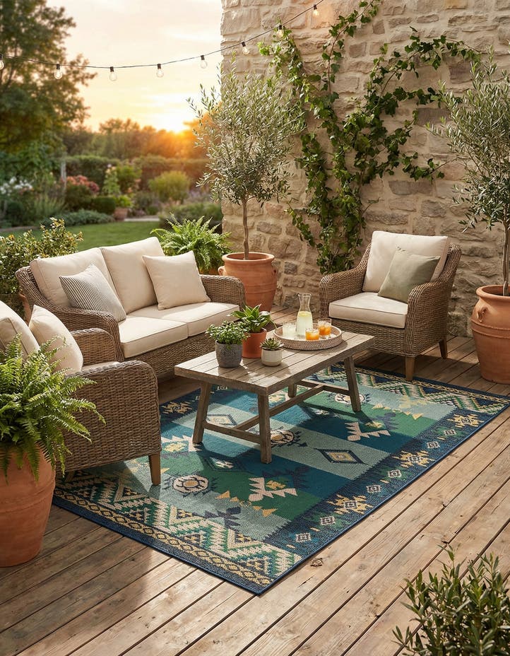 6' x 9' Easy-Clean Baja Indoor / Outdoor Rug