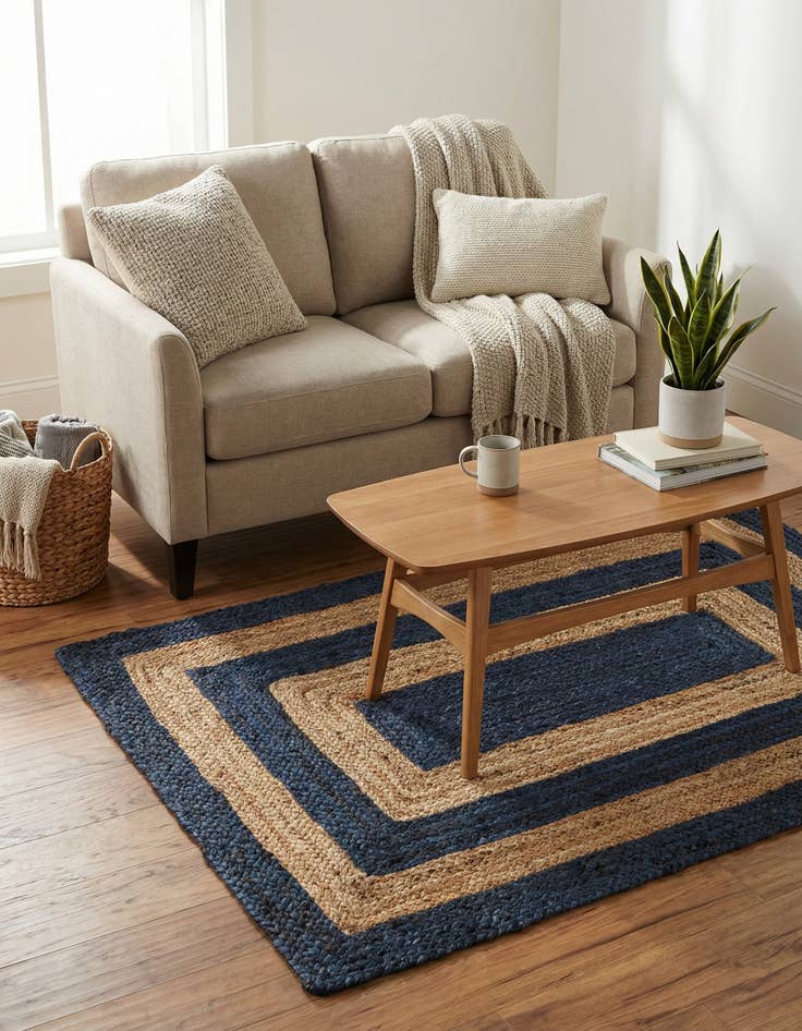 Detail image of 3' 3 x 5' 1  Hand Braided Jute Rug