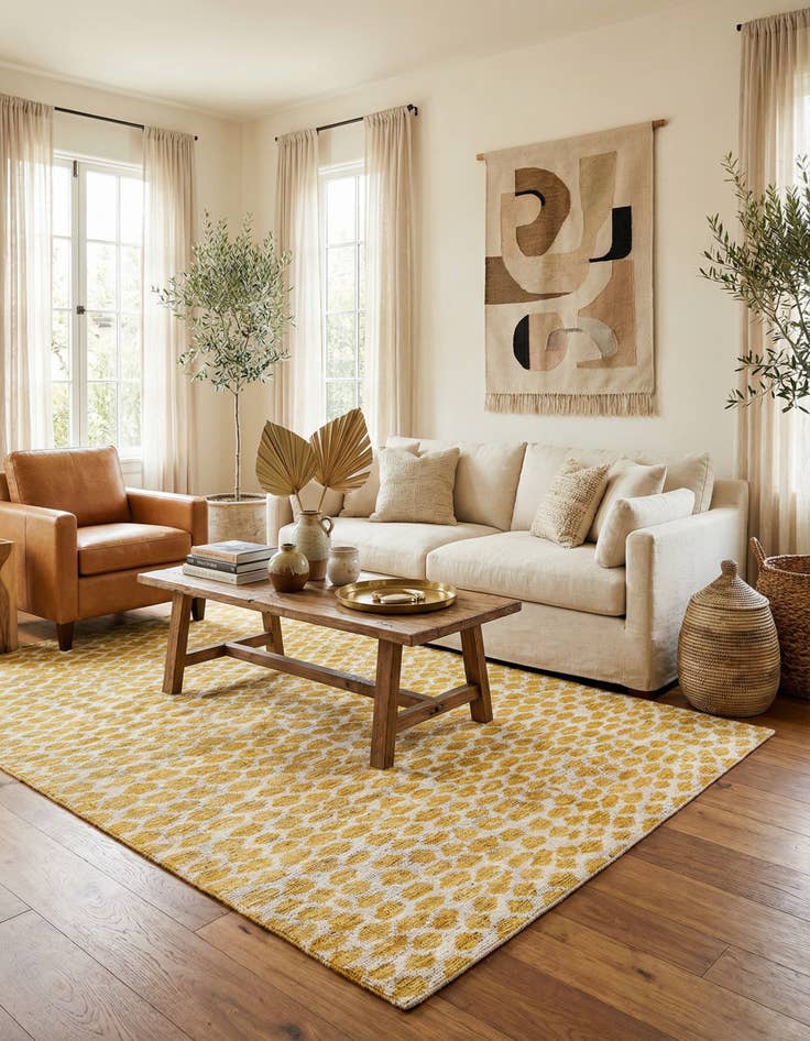 Detail image of 6' x 9' 1  Hand Knotted Moroccan Wool Rug