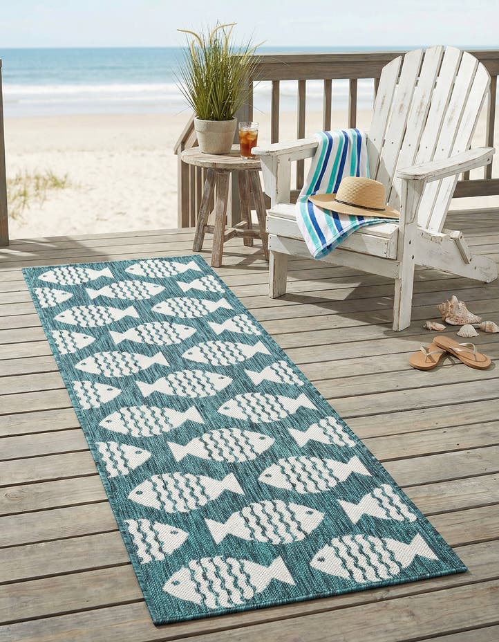 2' x 6' 1 Easy-Clean Coastal Indoor / Outdoo...