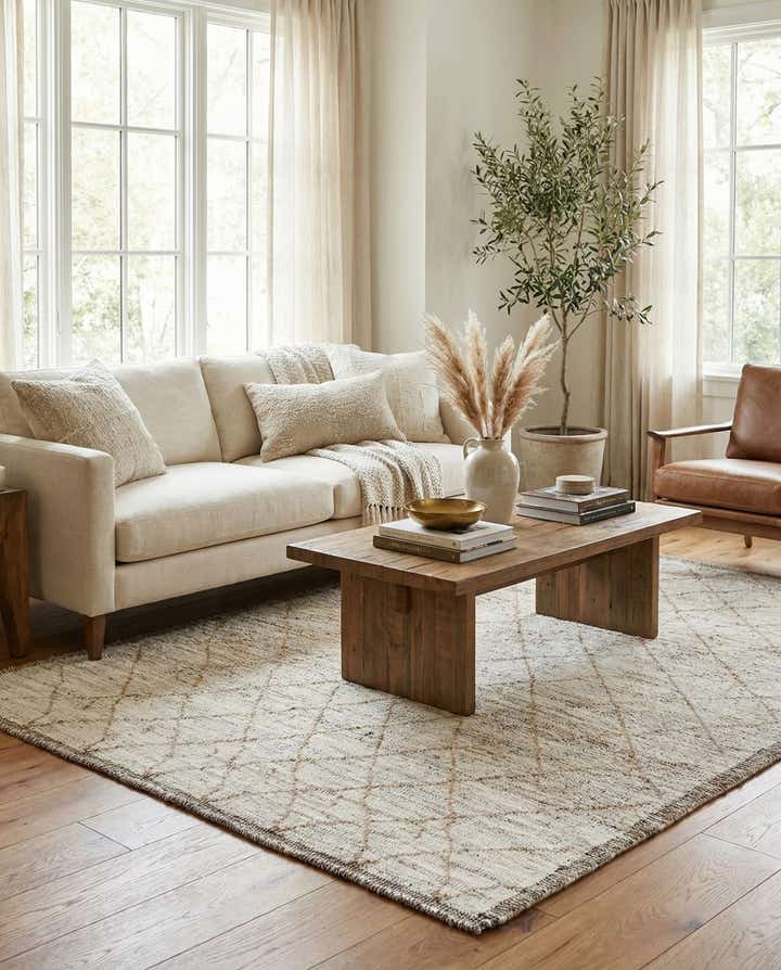 5' 4 x 7' 1 Hand Knotted Moroccan Wool Rug