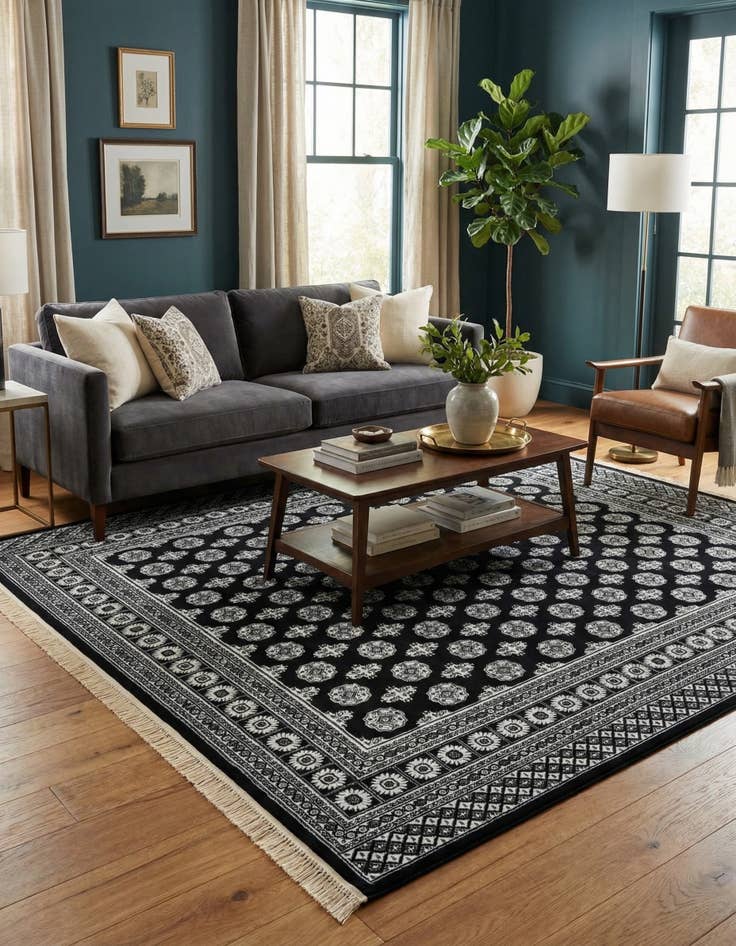 Detail image of 10' x 10' Bokhara Square Rug