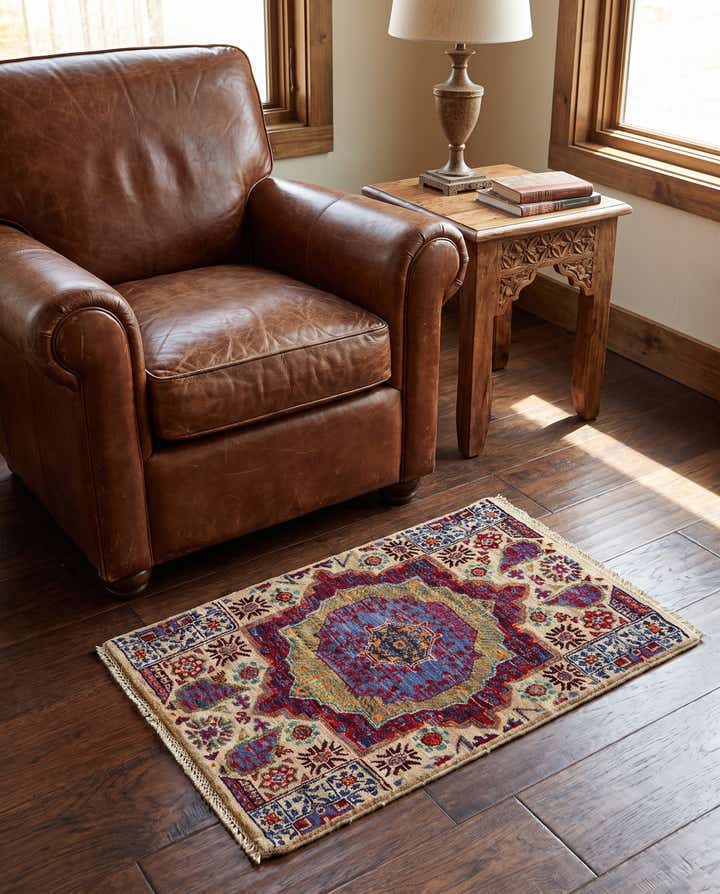 2' x 2' 10 Hand Knotted Mamluk Ziegler Rug