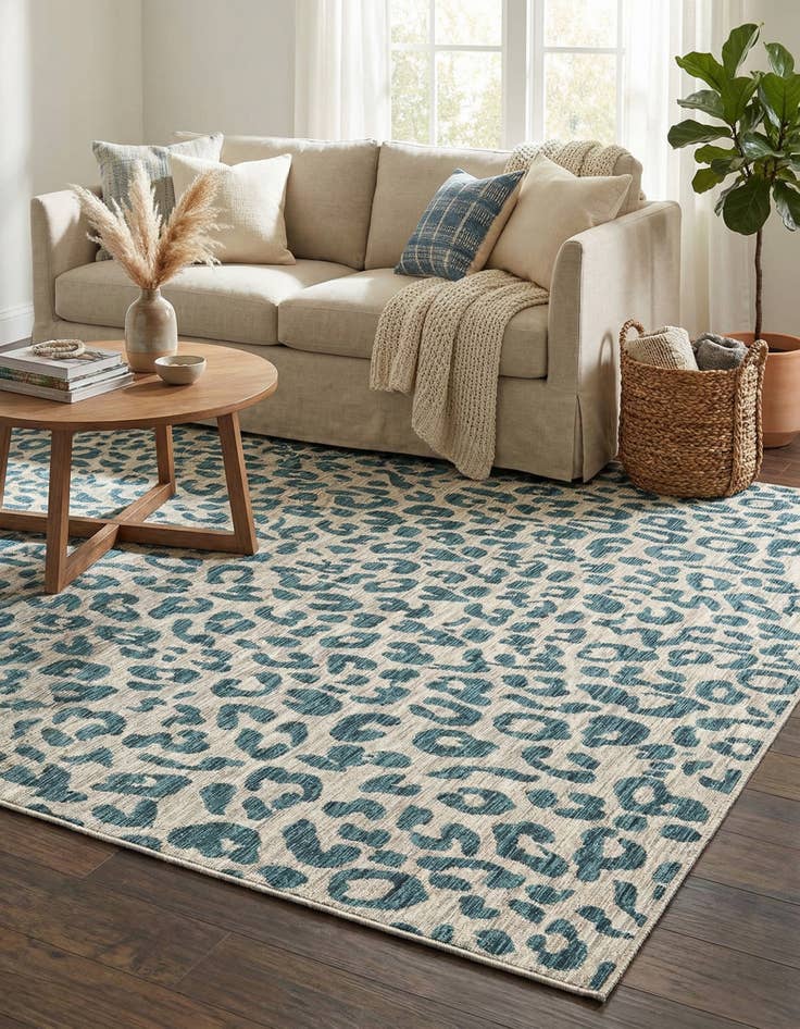 Detail image of  7' 10 x 11'  Washable Safari Indoor / Outdoor Rug