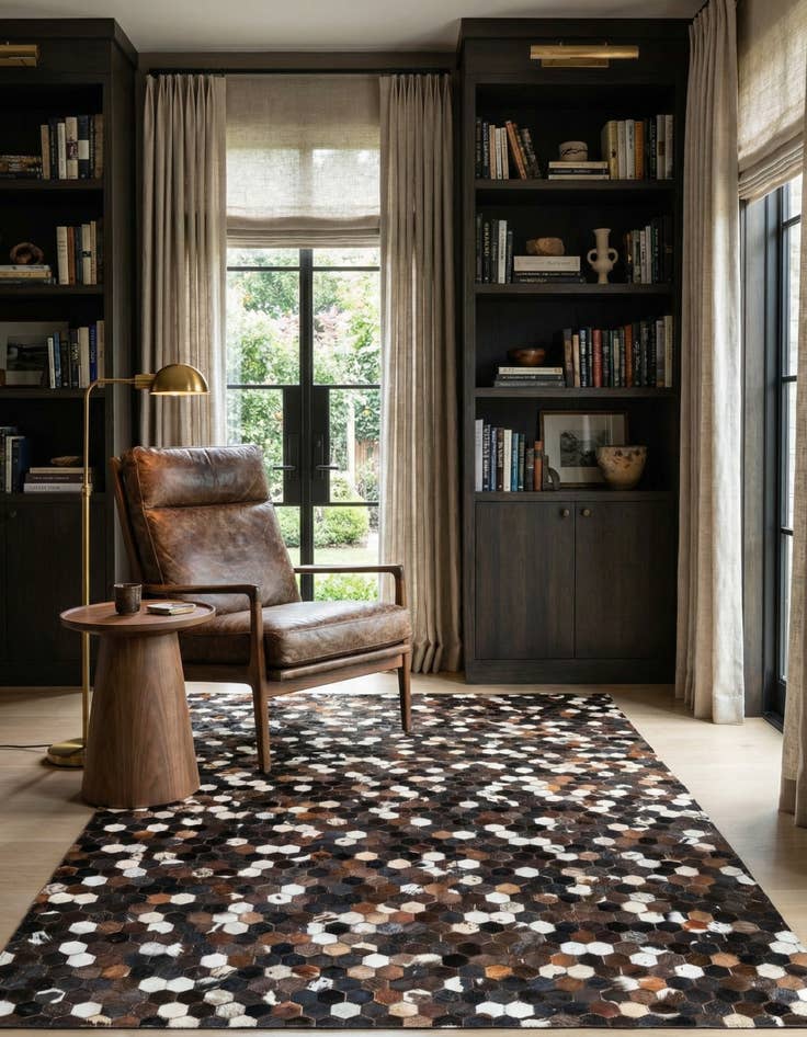 Detail image of 5' x 8' Cowhide Leather Rug