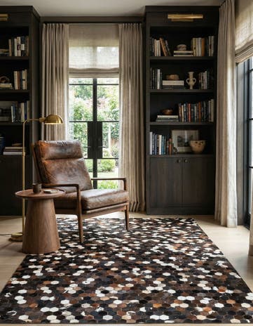 5' x 8' Cowhide Leather Rug