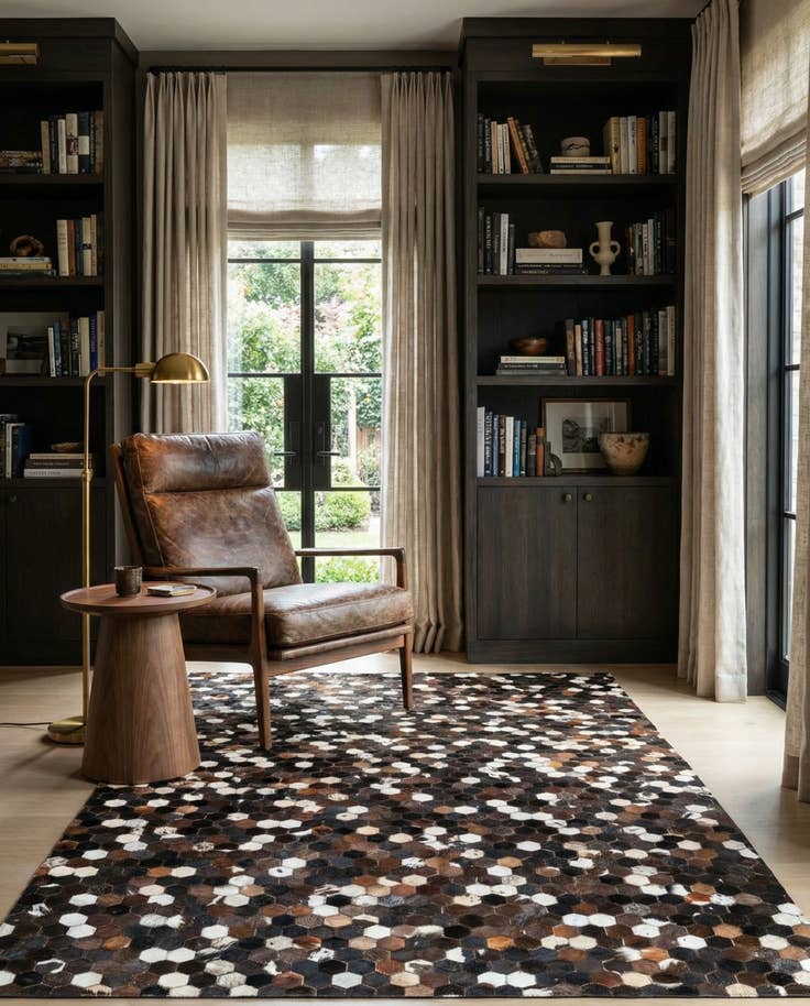 Detail image of 5' x 8' Cowhide Leather Rug