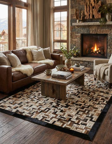 5' 1 x 7' 11 Cowhide - Patchwork Rug