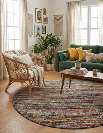 5' 3 x 5' 3 Gemstone Round Rug