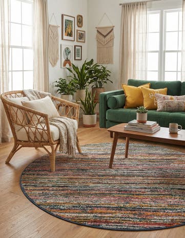 5' 3 x 5' 3 Gemstone Round Rug