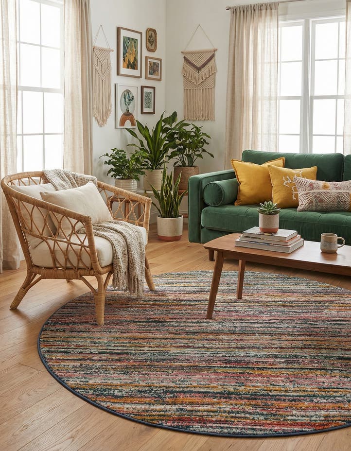 5' 3 x 5' 3 Gemstone Round Rug
