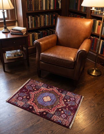 2' x 2' 11 Hand Knotted Mamluk Ziegler Rug