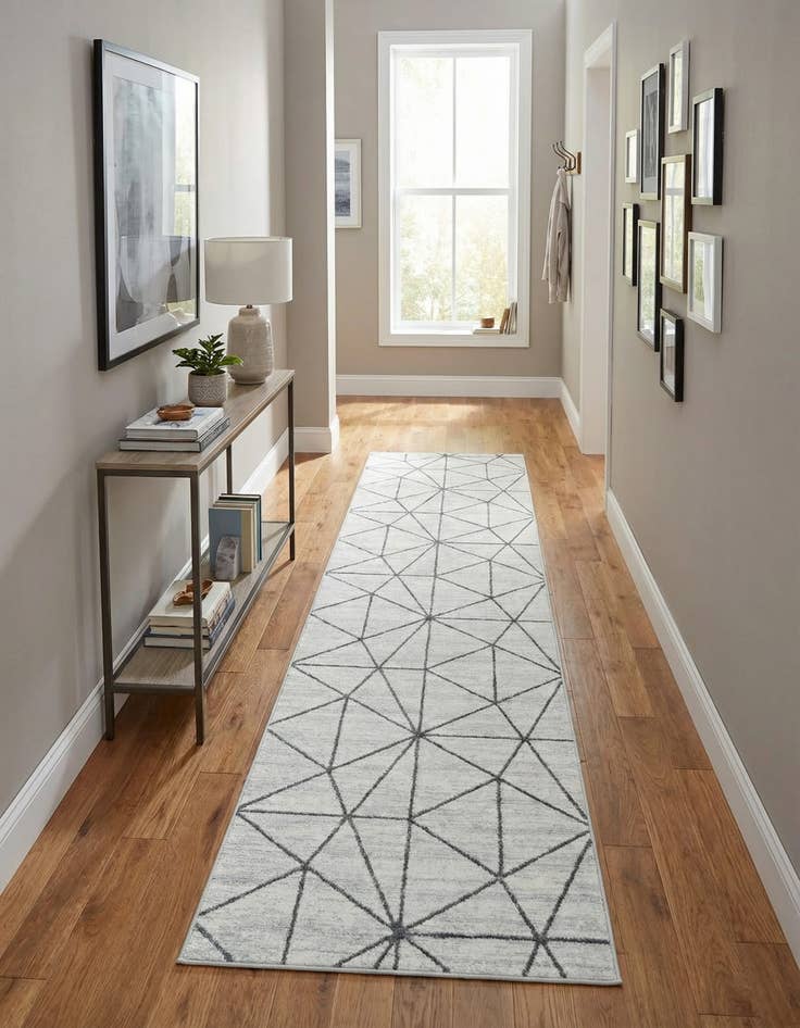 Detail image of  2' 7 x 16' 5 Lattice Trellis Runner Rug