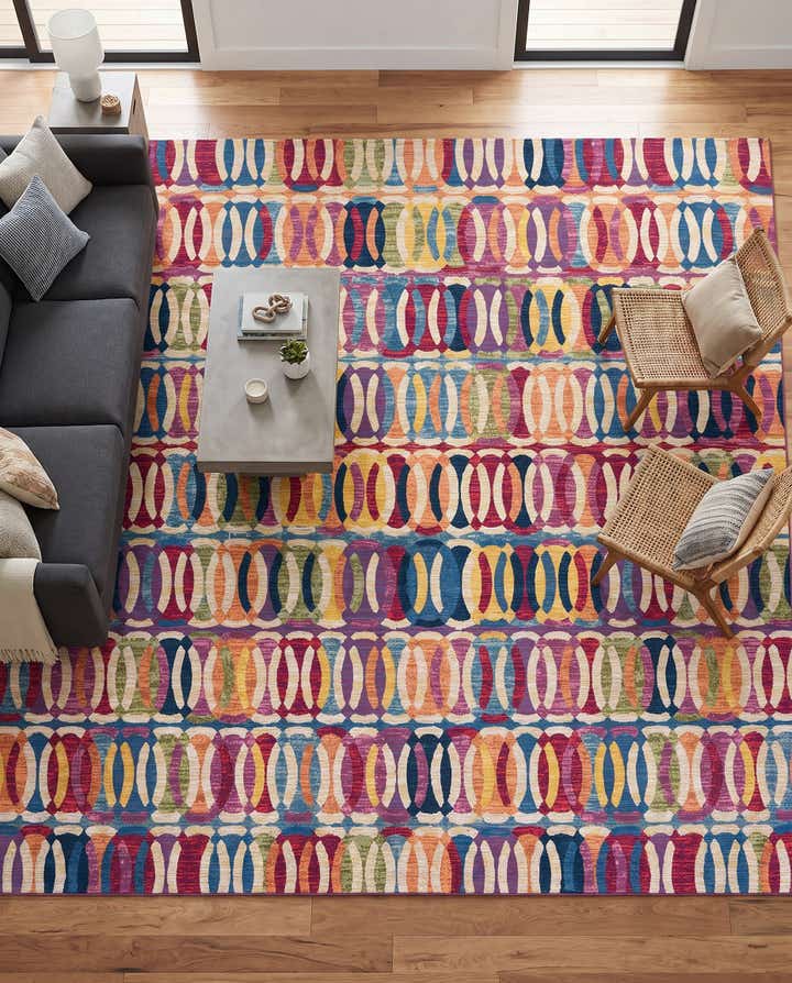 10' x 10' Easy-Clean Modern Indoor / Outdoor Square Rug