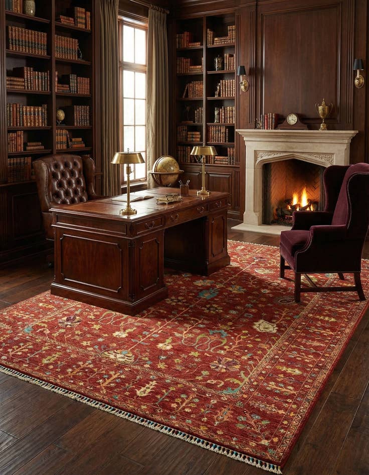 Detail image of  6' 11 x 9' 7 Ariana Ziegler Wool Rug