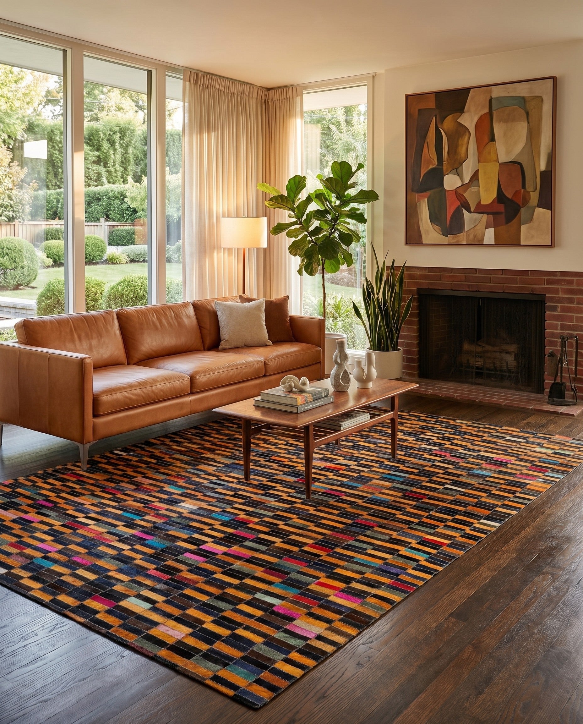 5' 1 x 7' 11 Cowhide - Patchwork Rug