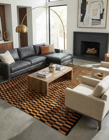 8' 2 x 10' Cowhide - Patchwork Rug