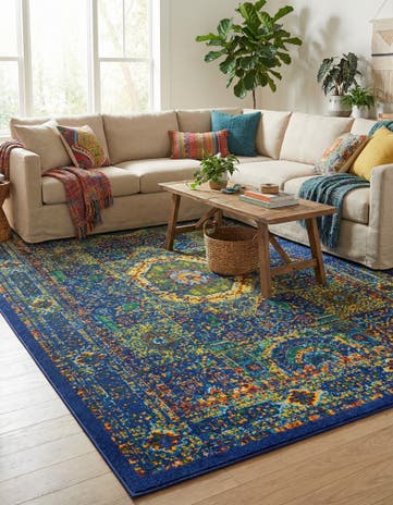 Navy Blue Calypso Rug