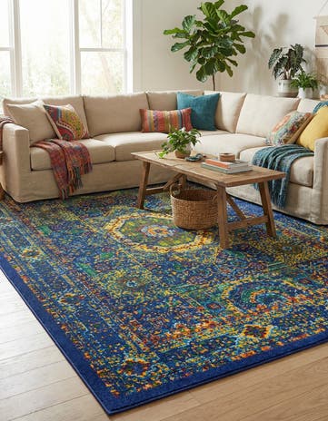 Navy Blue Calypso Rug